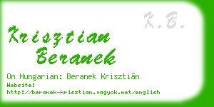 krisztian beranek business card